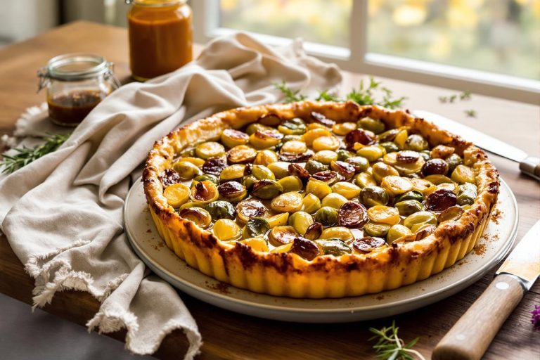 Insolite mais délicieux : cette tarte Tatin aux choux de Bruxelles va vous surprendre !